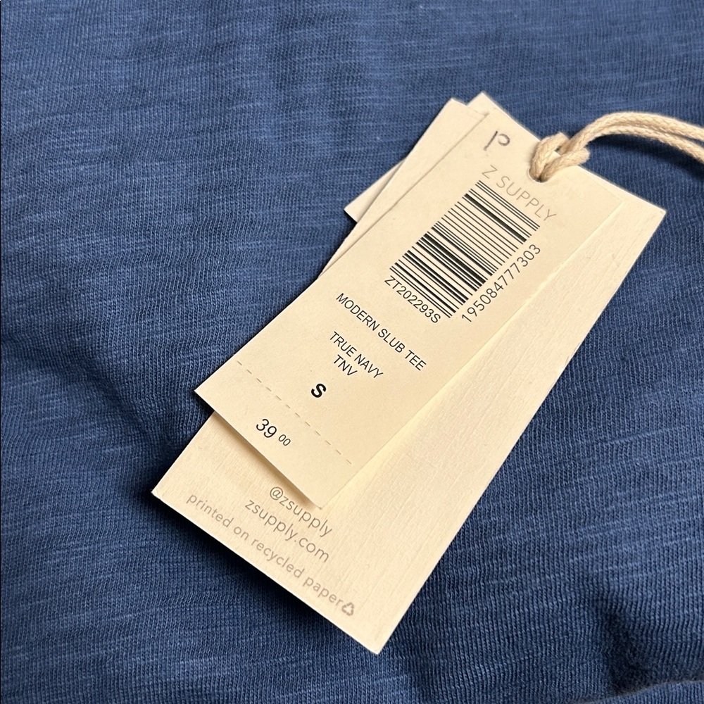 Z supply modern slub short sleeve tee true navy - Picture 3 of 3